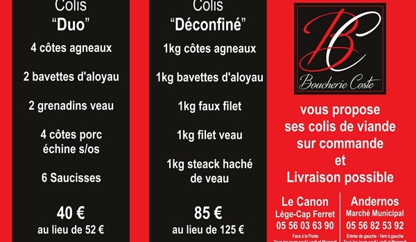 Promotion de la boucherie Coste